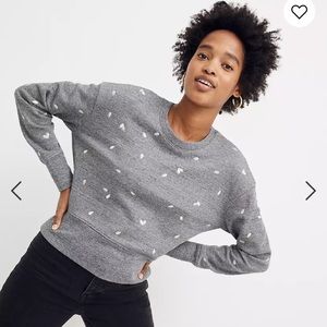 Madewell crop sweatshirt (HeatherGray/Small)